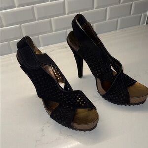 Pedro Garcia Black and Brown Heels